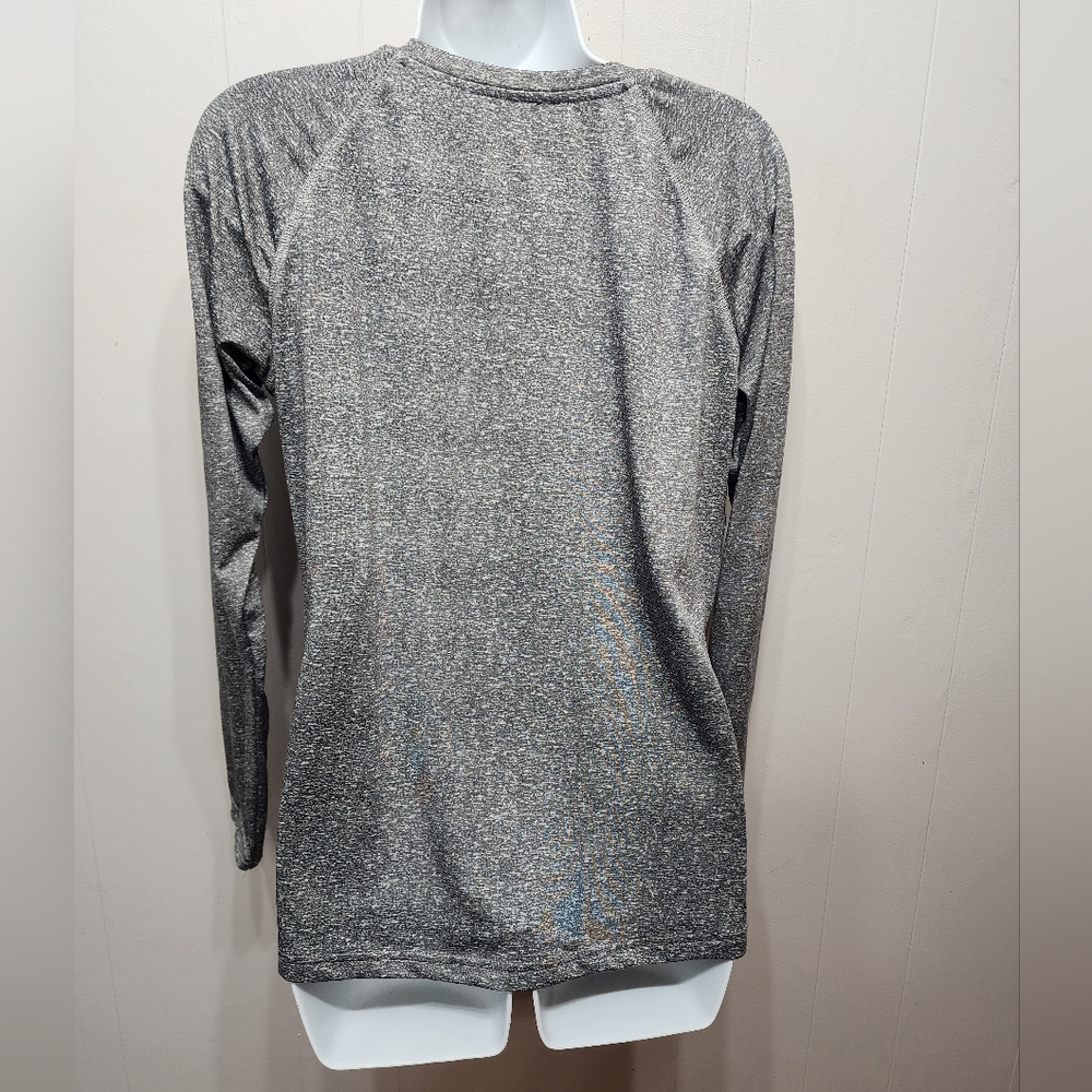 Beverly Hills Polo Club Shirt Large Performance Womens Long Sleeve Gray B455 - Picture 3 of 6